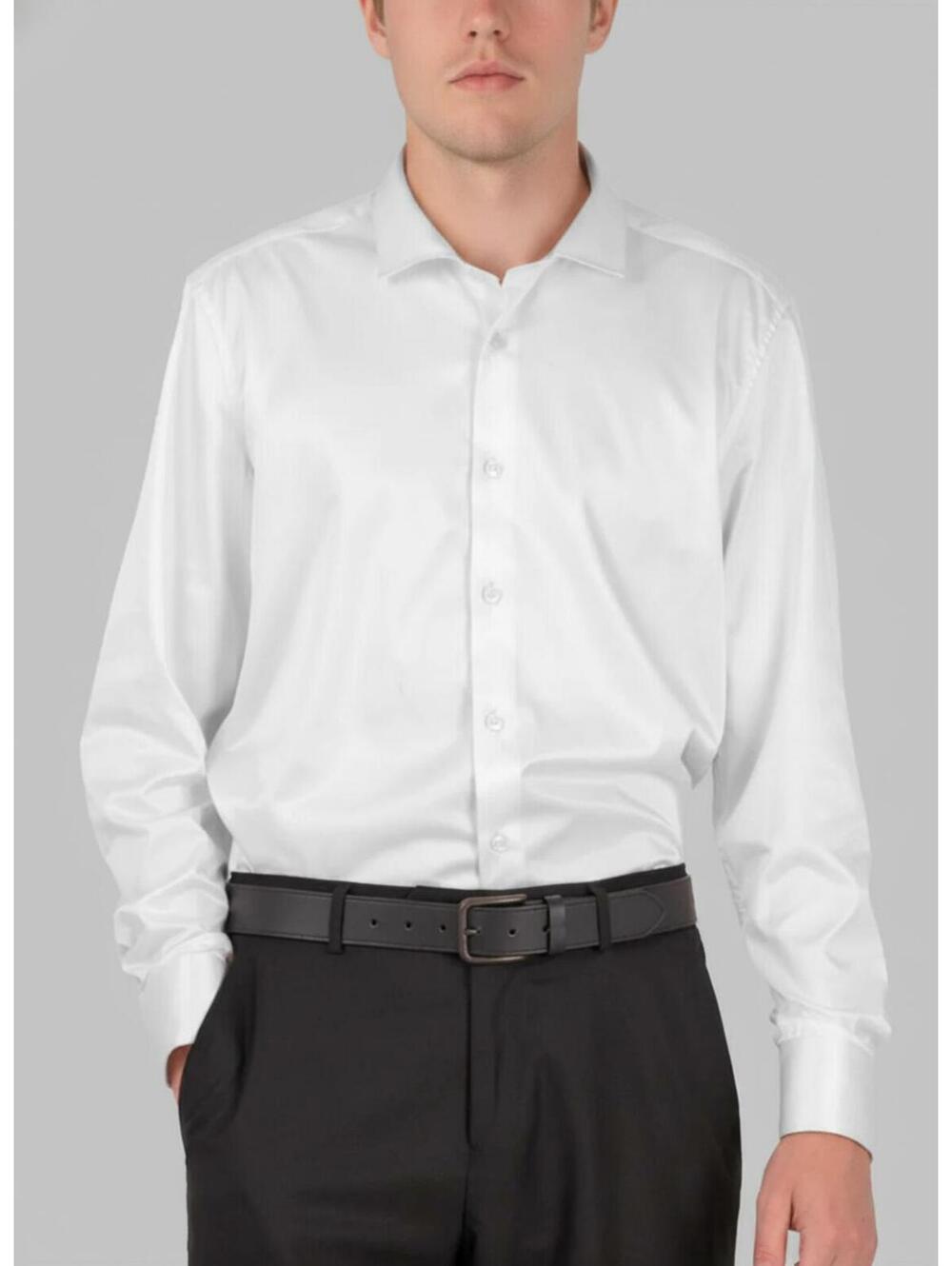 Alain Dupetit Men’s M White Button Down Dress Shirt with Stretch NWT